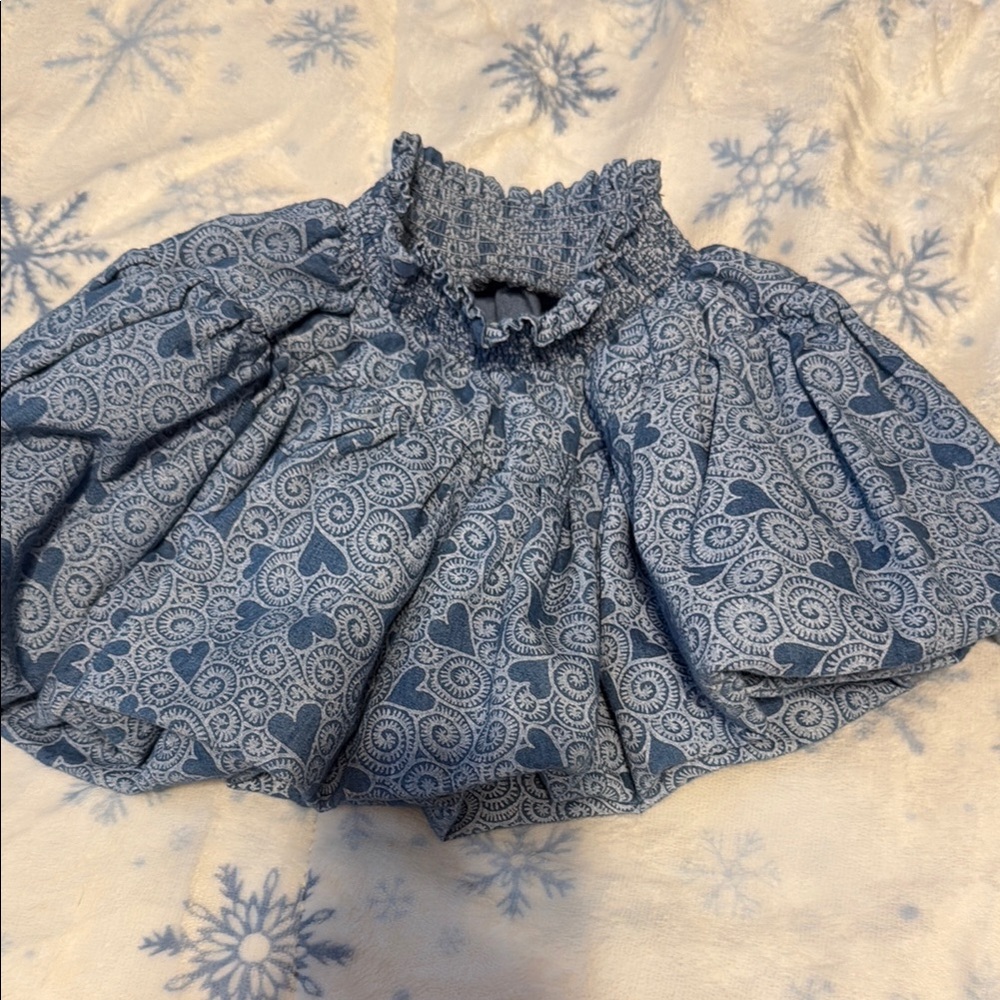 Blue Patterned Baby Skirt GC